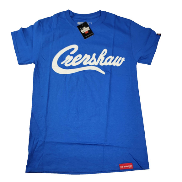 The Marathon Clothing Crenshaw Shirt Mens Small Blue TMC Graphic Tee Crewneck - Picture 1 of 8